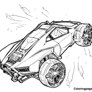 Rocket league coloring pages printable for free download