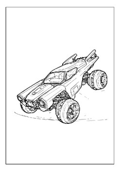 Experience rocket league in color printable coloring pages for gamers