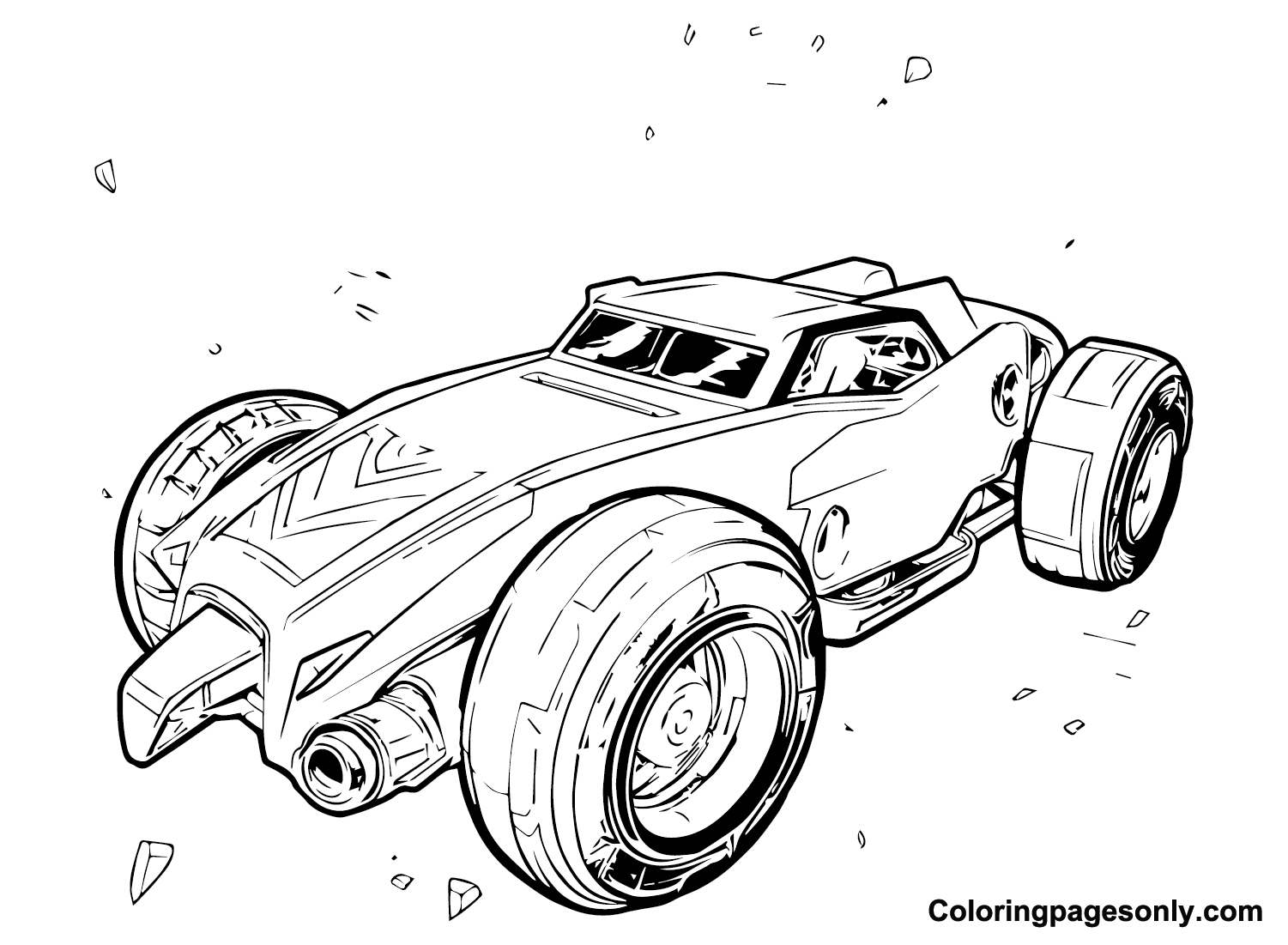 Rocket league drawing coloring page