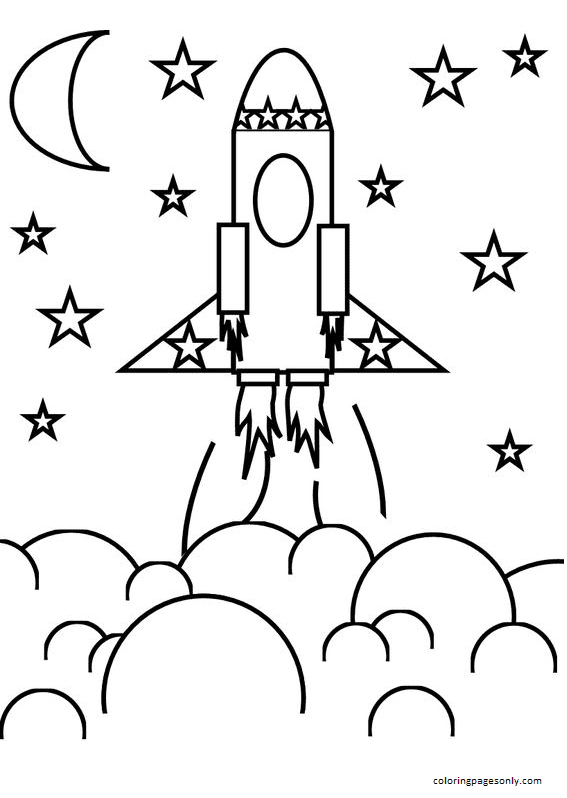 Rocket coloring pages printable for free download