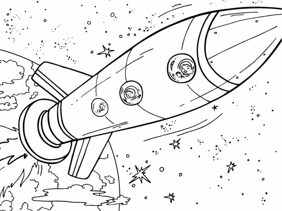 Printable rocket coloring pages for kids add some color to that rocket