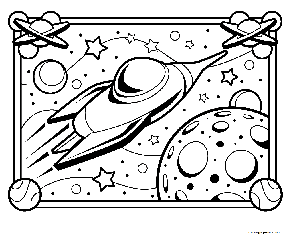 Rocket coloring pages printable for free download