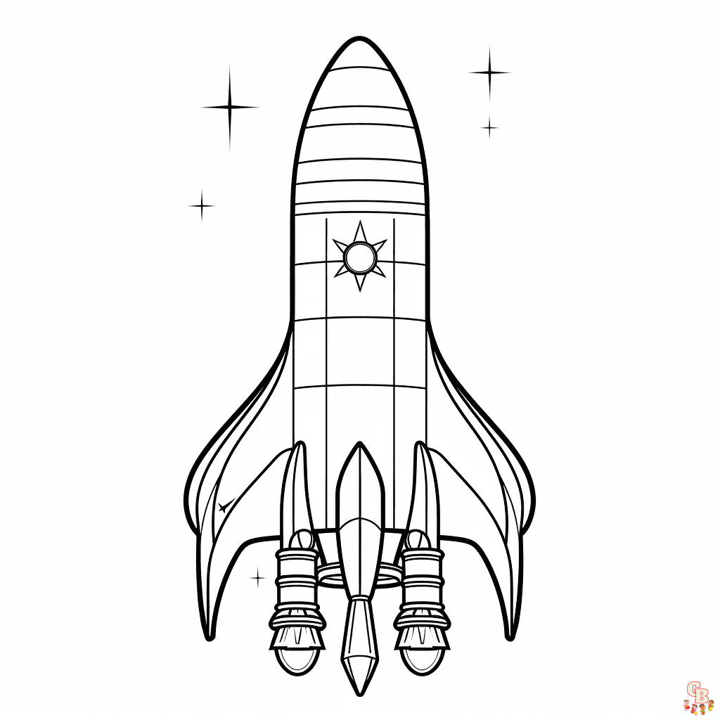 Printable rocket coloring pages free for kids and adults