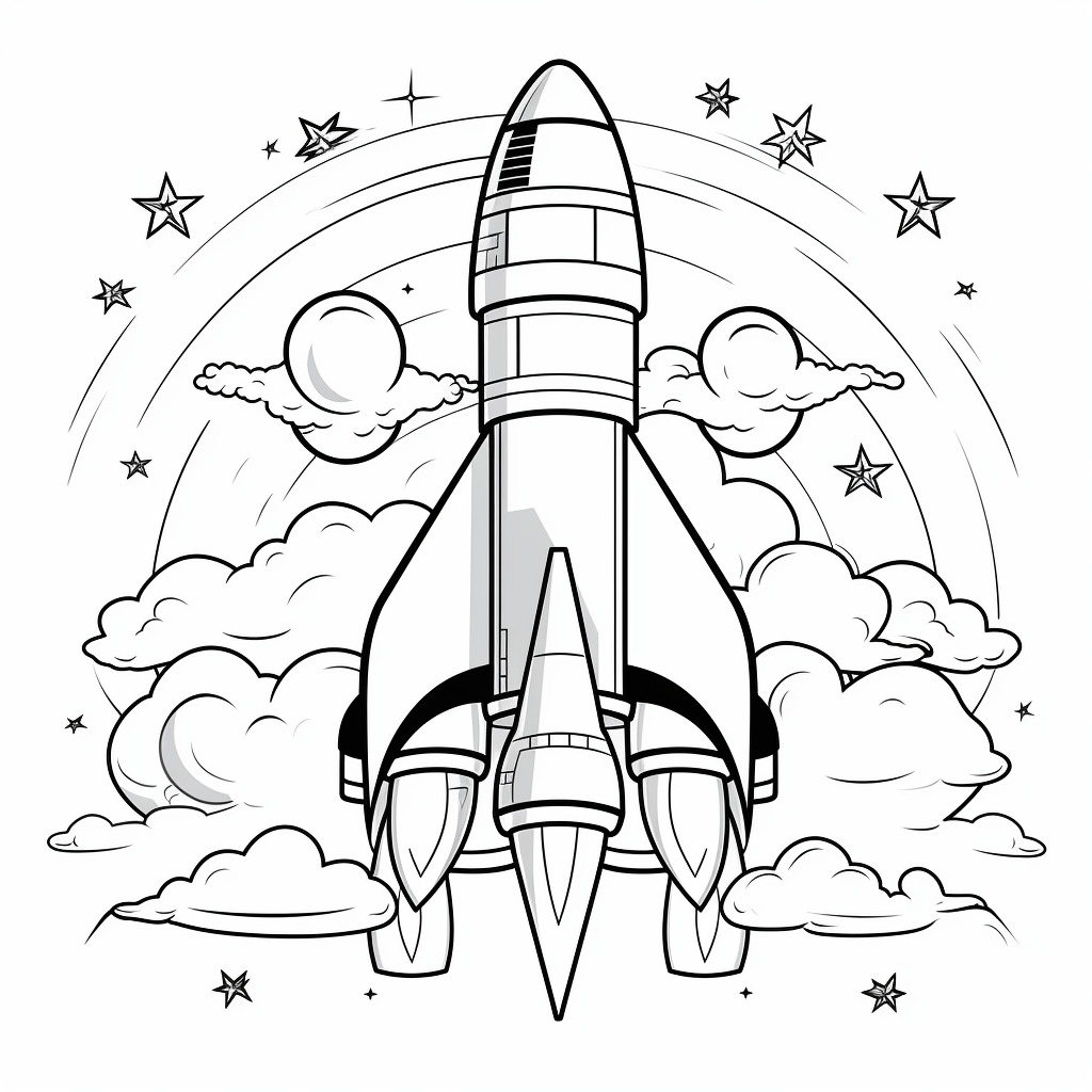 Rockets coloring pages