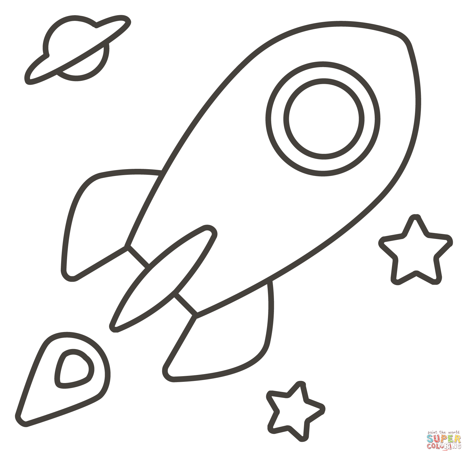 Rocket coloring page free printable coloring pages