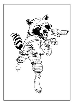 Printable guardians of the galaxy coloring pages collection for kids pages