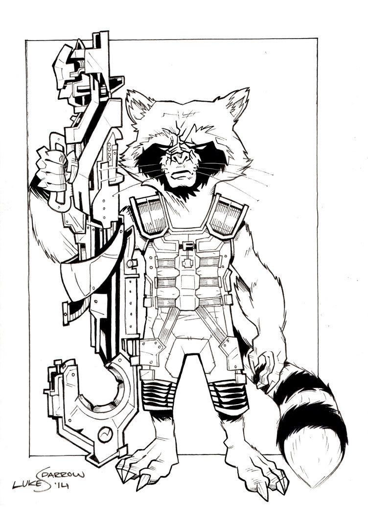 Rocket raccoon rocket raccoon superhero coloring raccoon