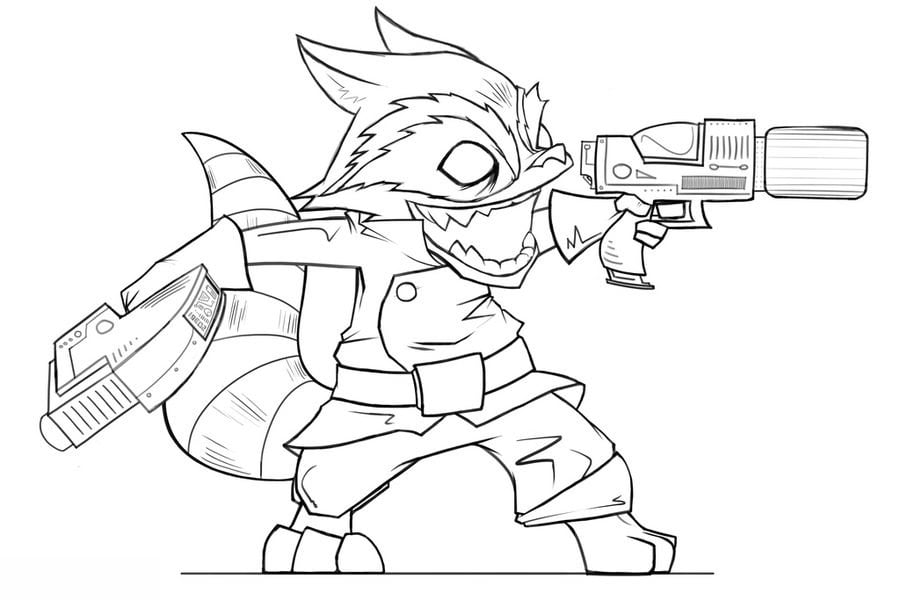 Coloring pages rocket raccoon printable for kids adults free