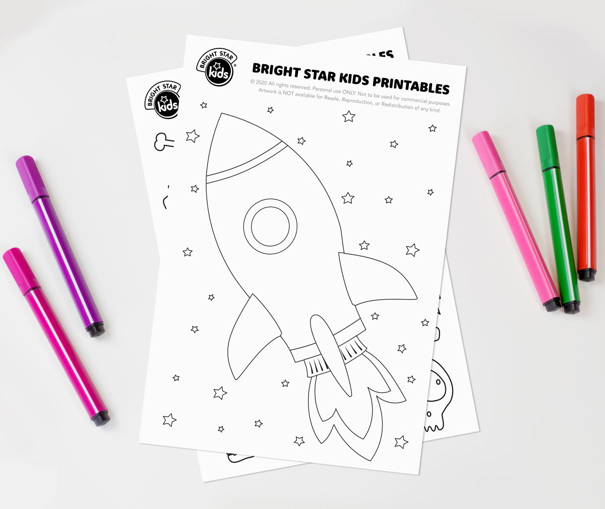 Rocket ship coloring page free printable