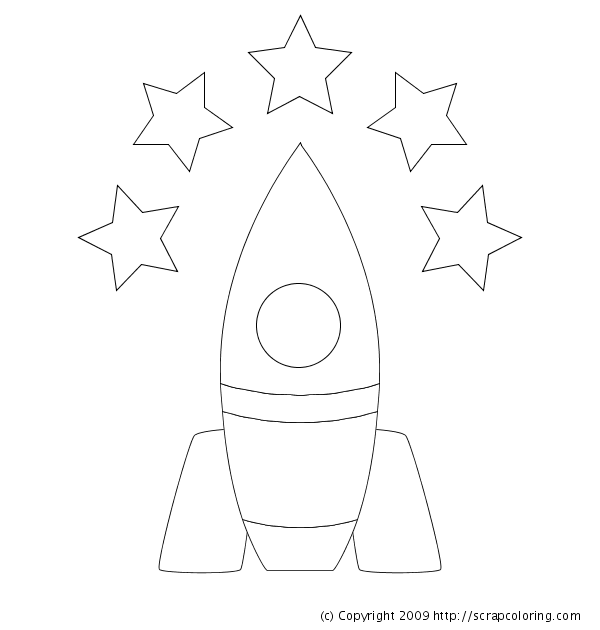 Rocket coloring page