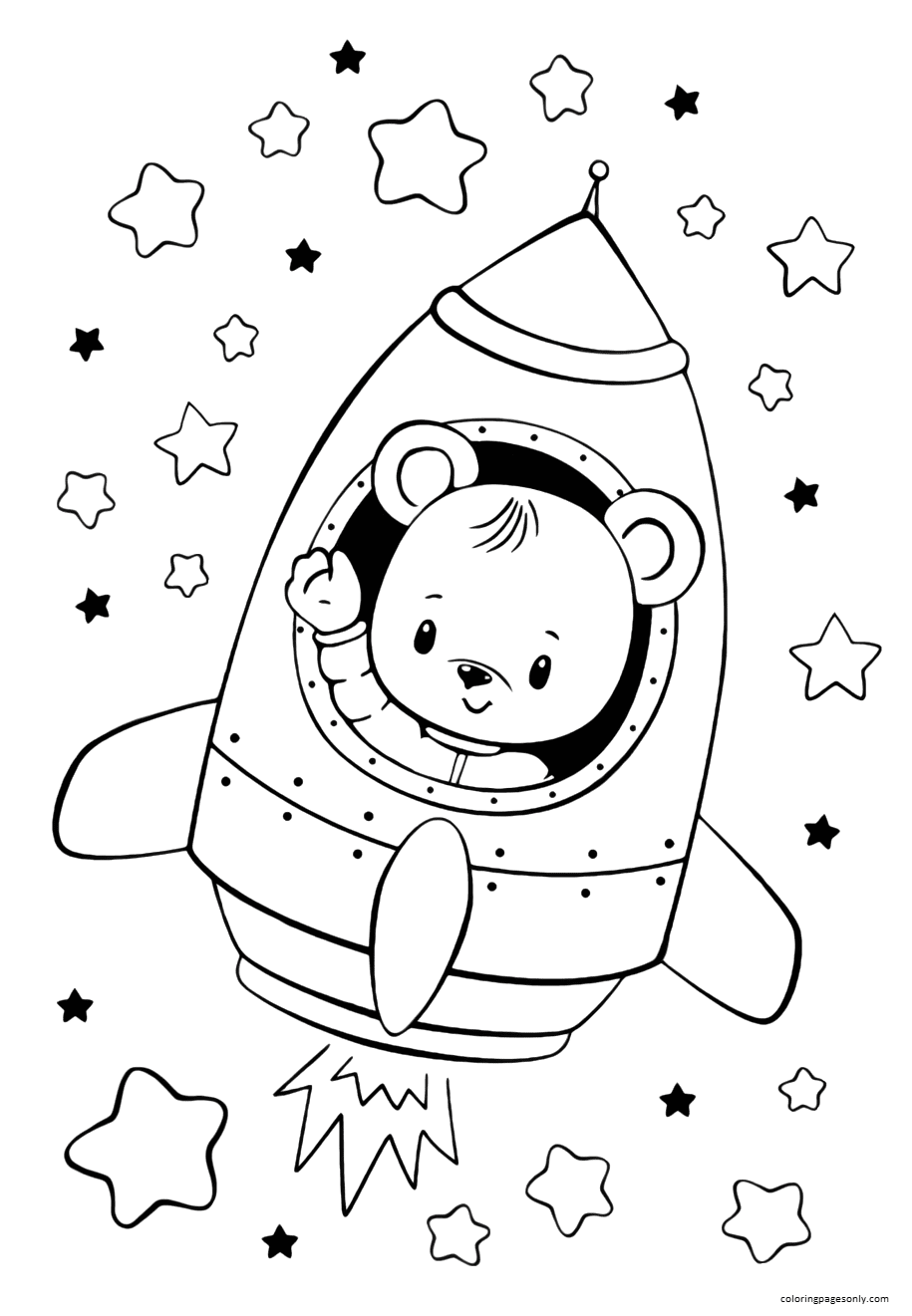 Rocket coloring pages