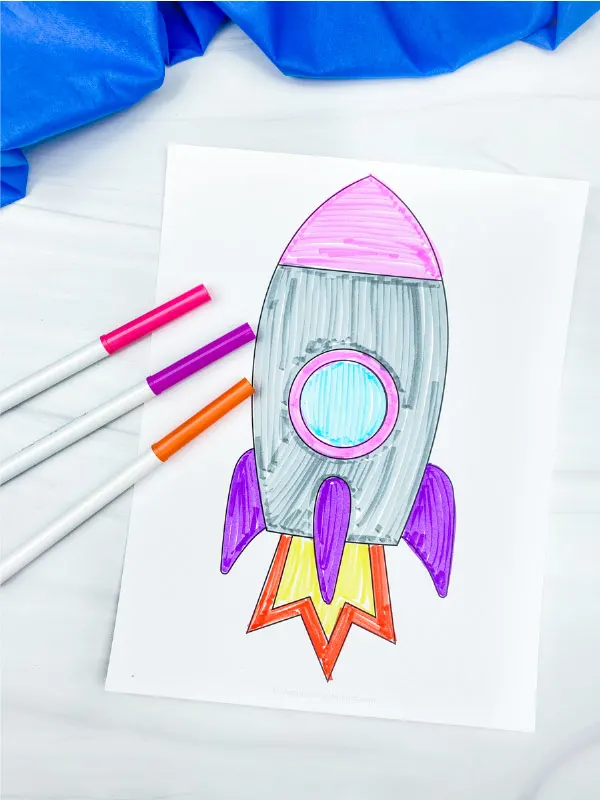 Simple rocket ship coloring pages free printable