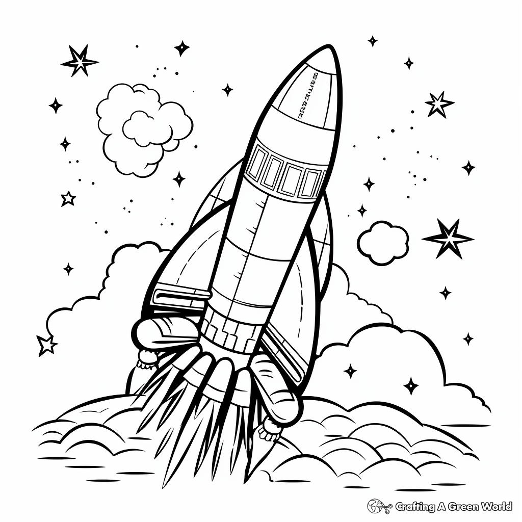 Rocket coloring pages