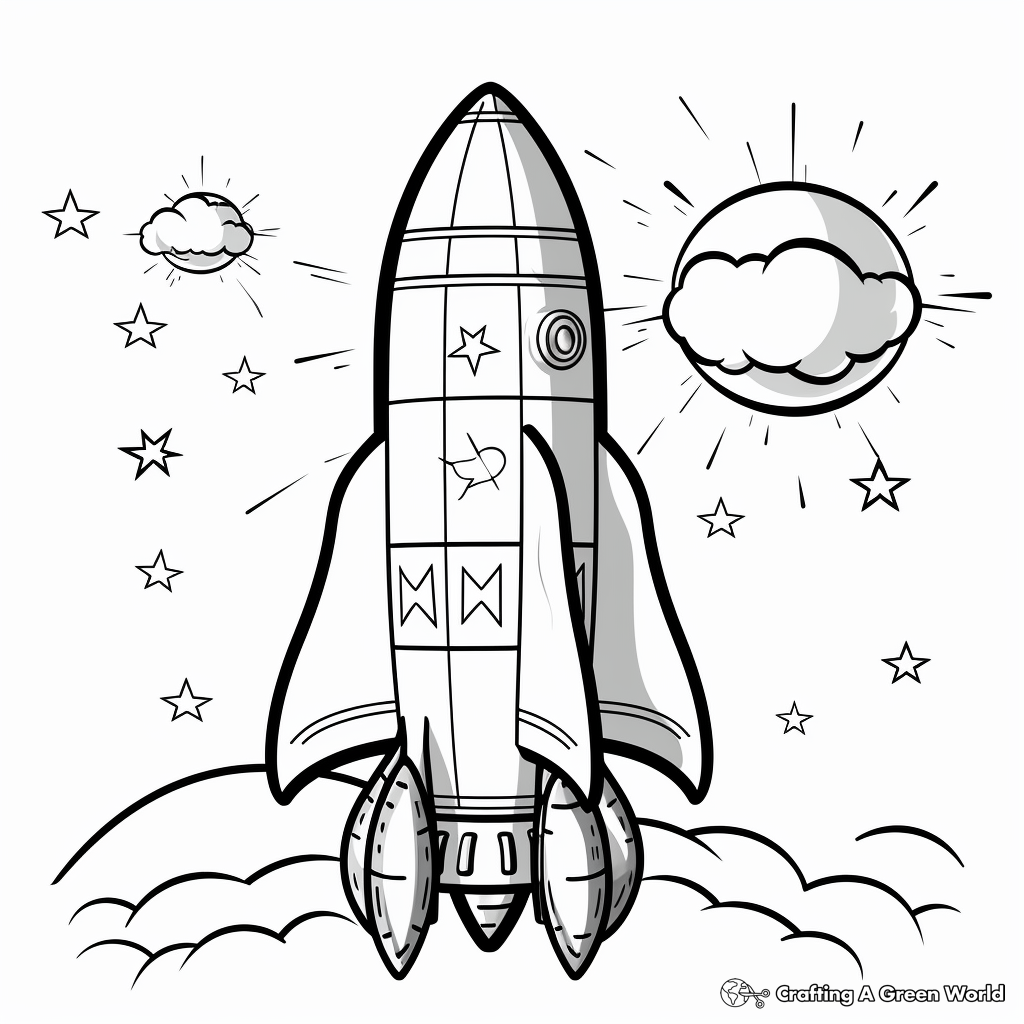 Rocket coloring pages