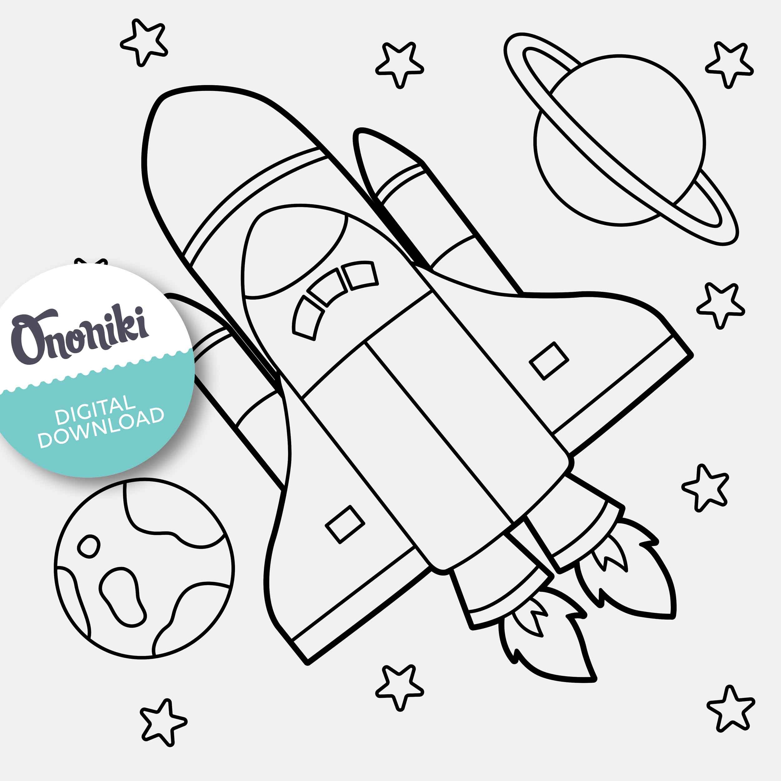 Rocket coloring page