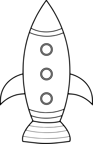 Simple rocket coloring page free printable coloring pages