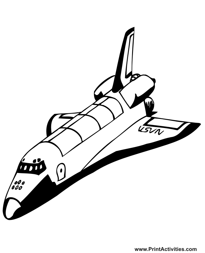 Space shuttle coloring page space coloring page