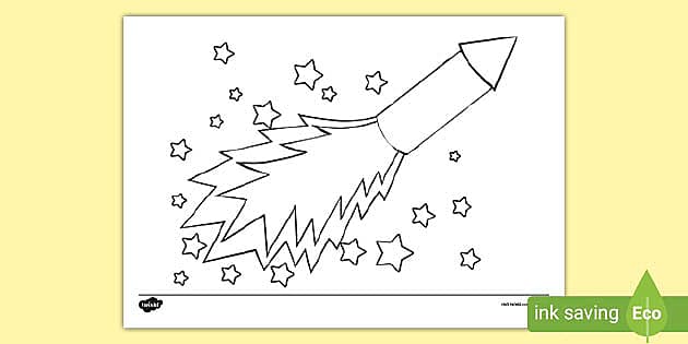 Rocket firework template teacher made