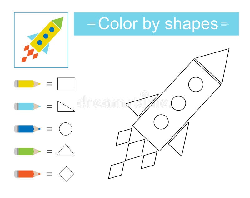 Coloring shapes stock illustrations â coloring shapes stock illustrations vectors clipart