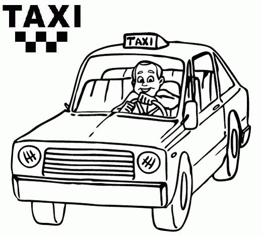 High detailed perfect taxi coloring book coloring sheets color taxi