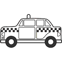 Taxi cab coloring pages