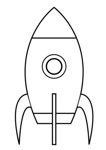 Very simple rocket coloring page free printable coloring pages