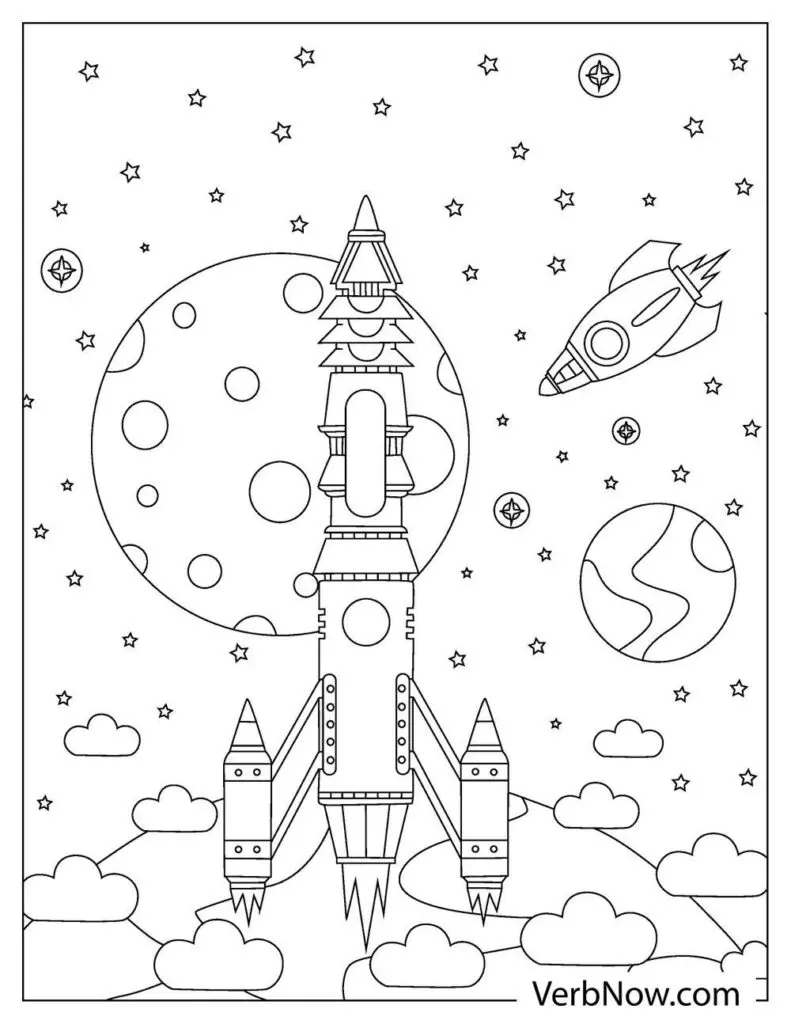 Free rocket coloring pages for download printable pdf