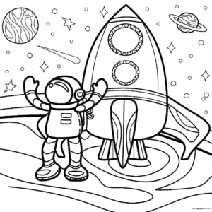 Rocket coloring pages printable for free download