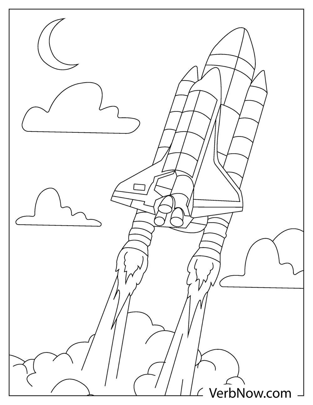 Free rocket coloring pages for download printable pdf