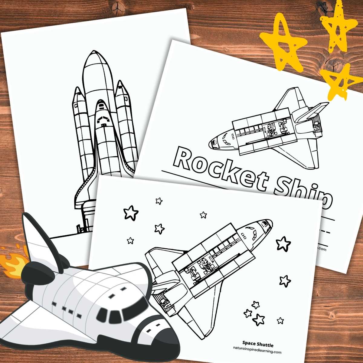 Rocket ship coloring pages