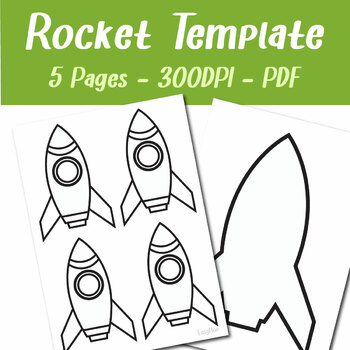 Rocket galaxy space template printable set pages for creative projects