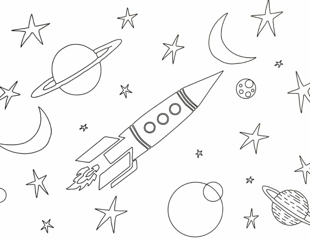 Printable rocket coloring pages for kids add some color to that rocket