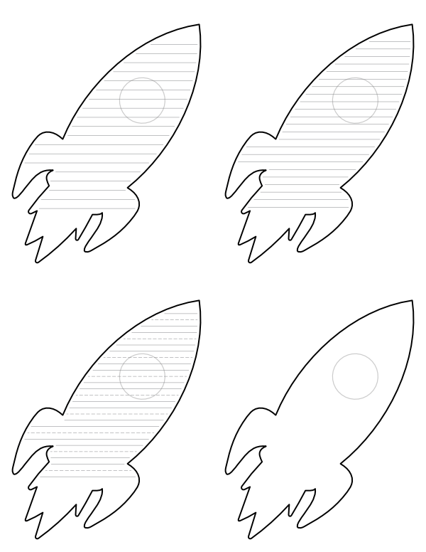 Free printable cartoon rocket