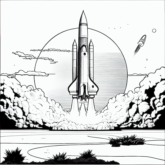 Buy ready for launch nasa rocket coloring pages for kids and adults instant download for personal artistic enjoyment print paint online in india