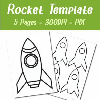 Rocket galaxy space template printable set pages for creative projects