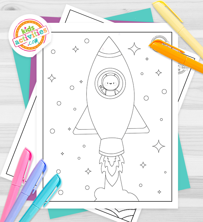 Free printable rocket coloring pages kids activities blog