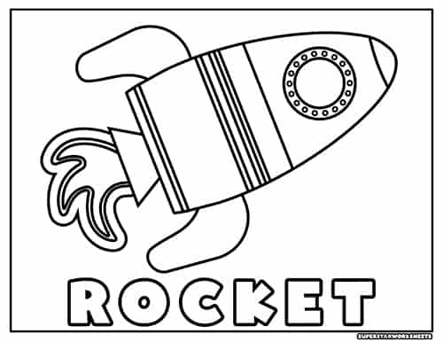 Space coloring pages