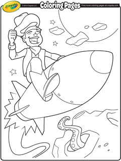 Space and astronomy free coloring pages