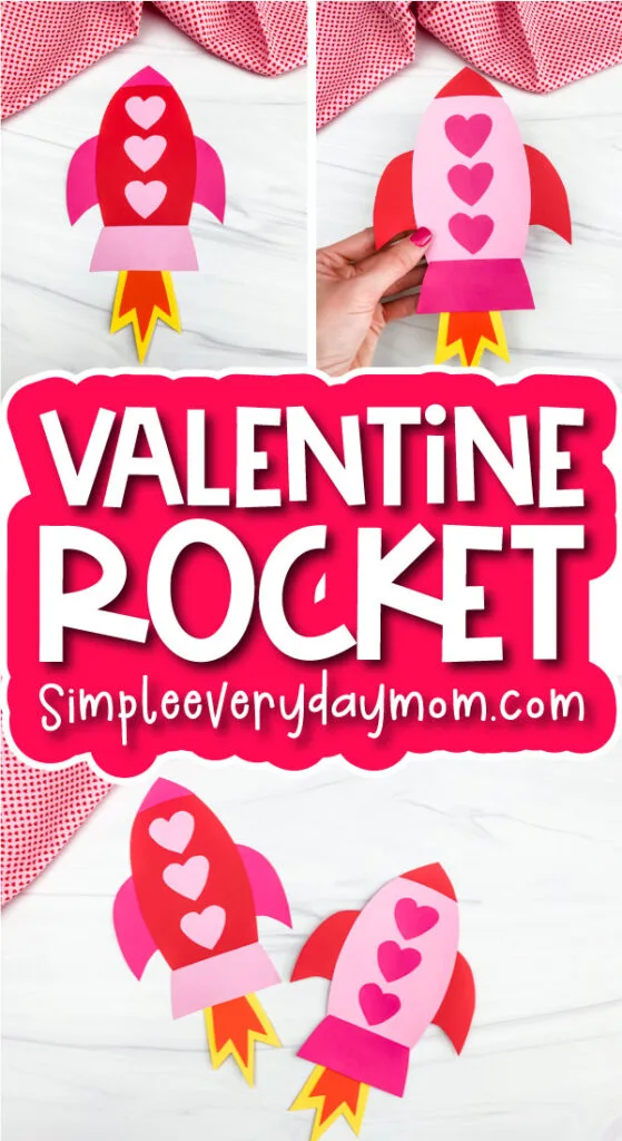 Rocket valentine craft for kids free template