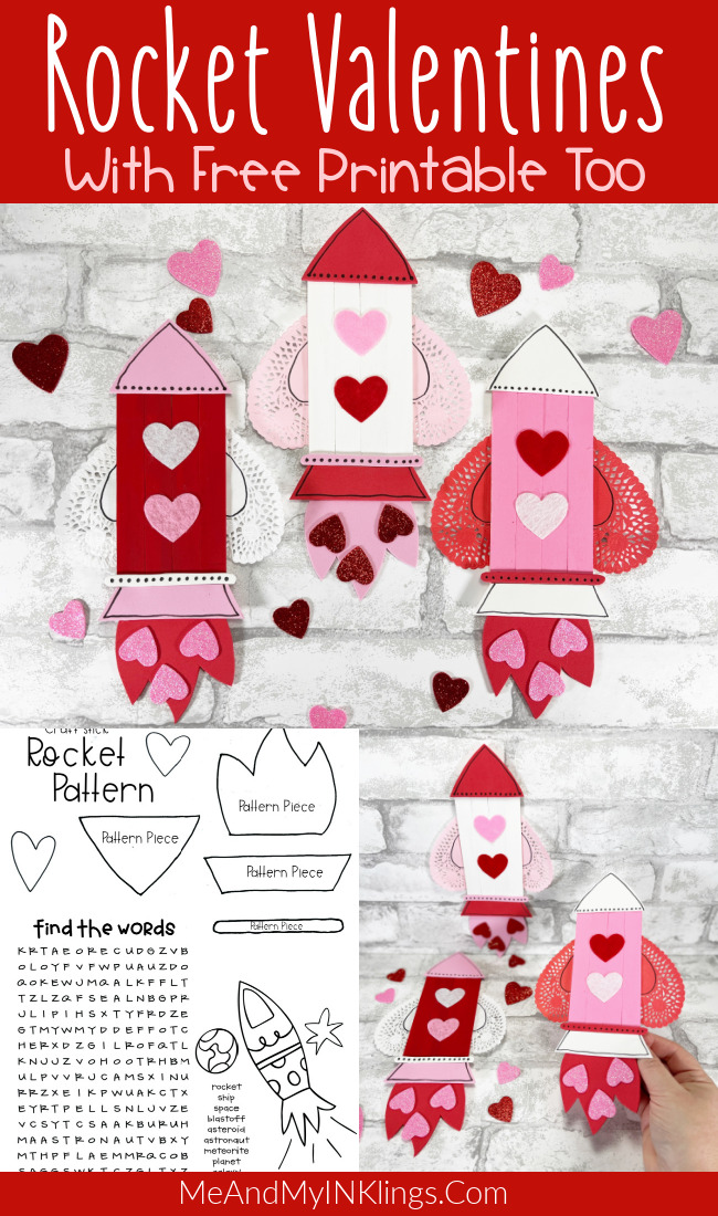 Rocket ship valentine craft