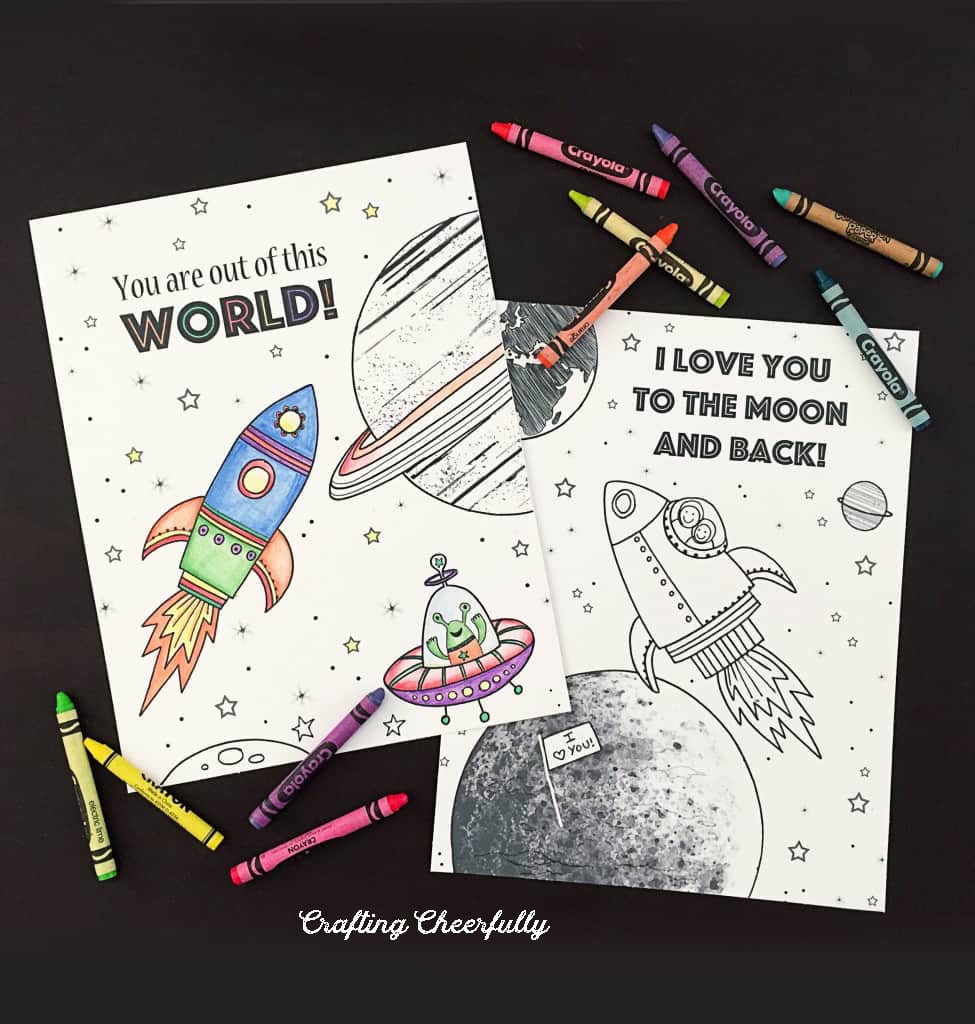 Free printable outer space coloring pages