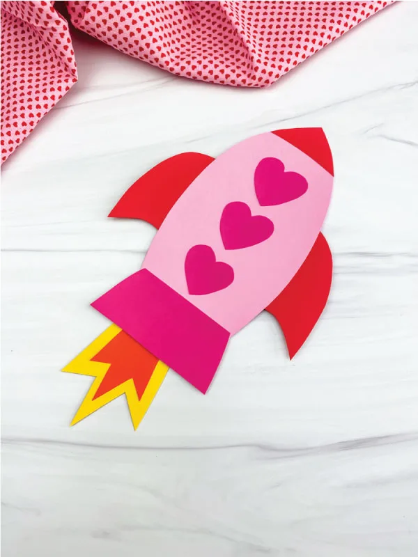 Rocket valentine craft for kids free template