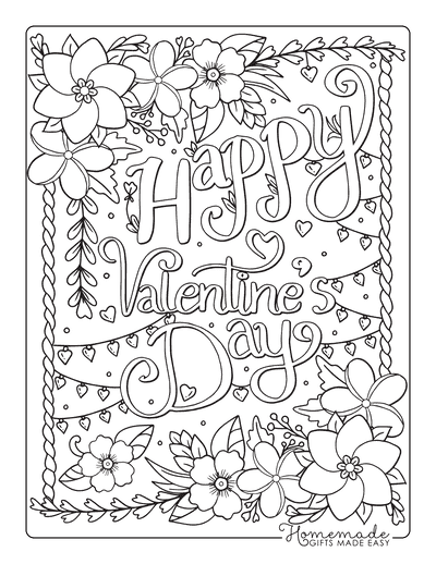 Free printable valentines day coloring pages