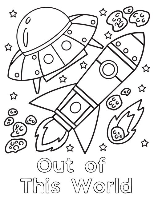 Rocket coloring pages