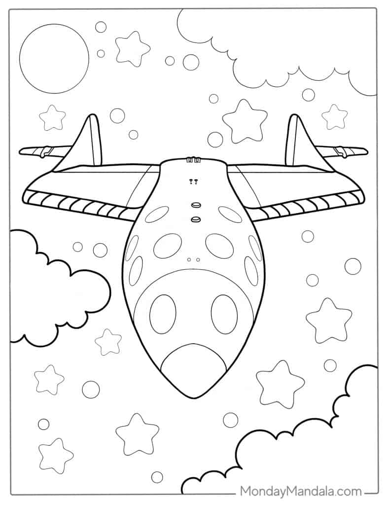 Rocket coloring pages free pdf printables