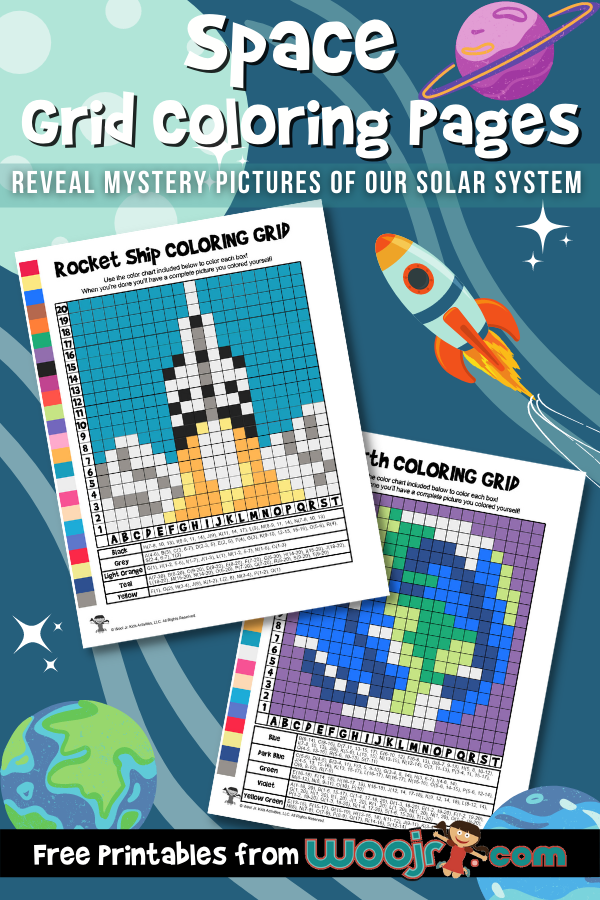 Space grid coloring pages woo jr kids activities childrens publishing