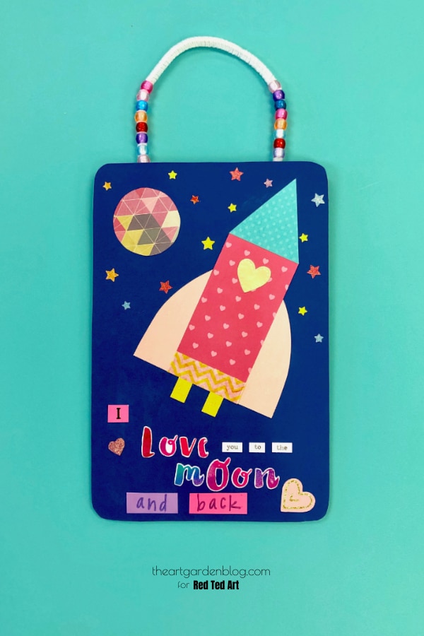 Valentine rocket wall hanging