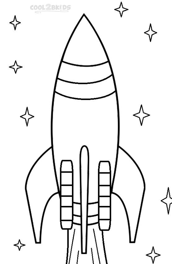 Premium Vector  Rocket ship isolated coloring page for kids