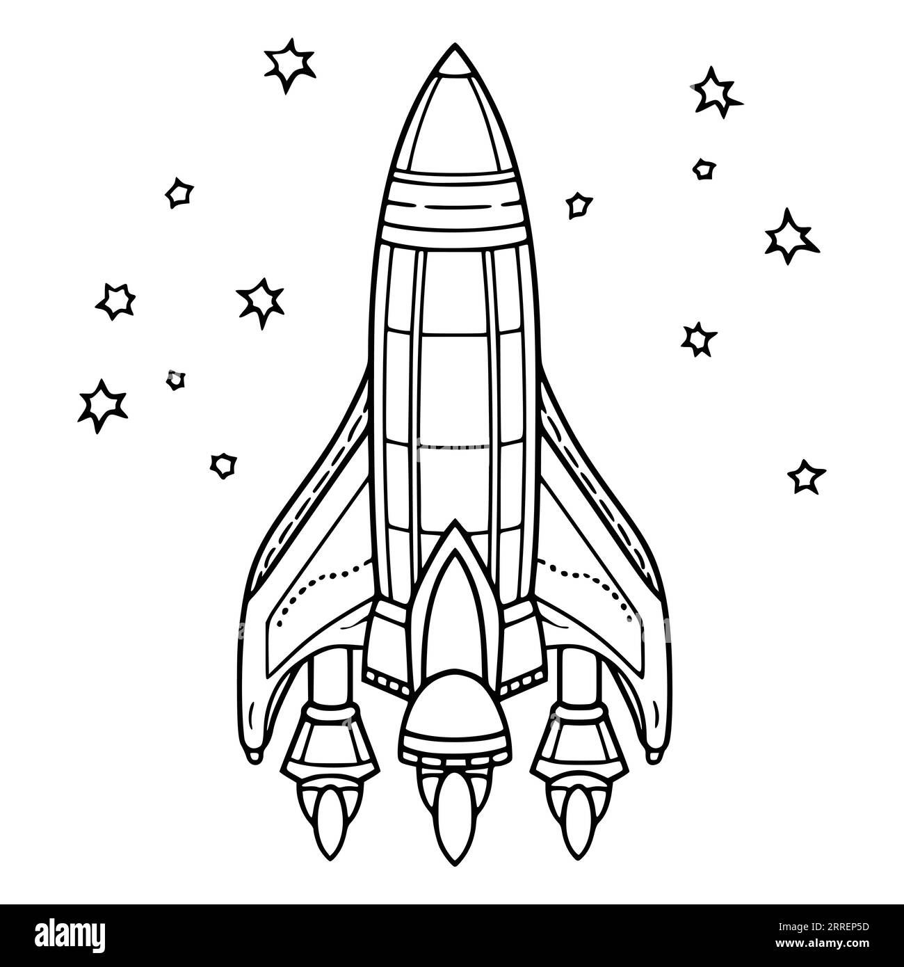 Rocket ship coloring sheet hi