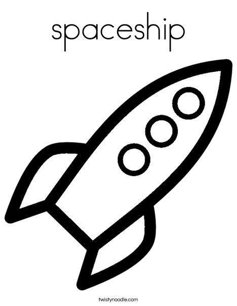 Spaceship coloring page